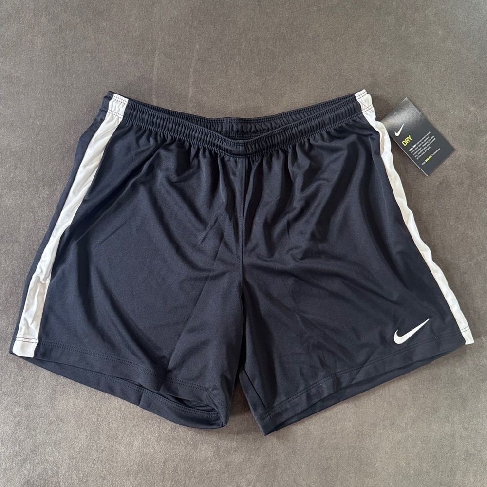 Women’s Nike Dri-Fit Sport Shorts Black Drawstring Waist 725956-010 Size L NWT